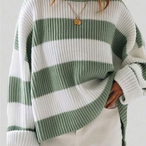 Women's Pullover Colorblock Drop Shoulder Sweater Long Sleeve Fashion Sweater